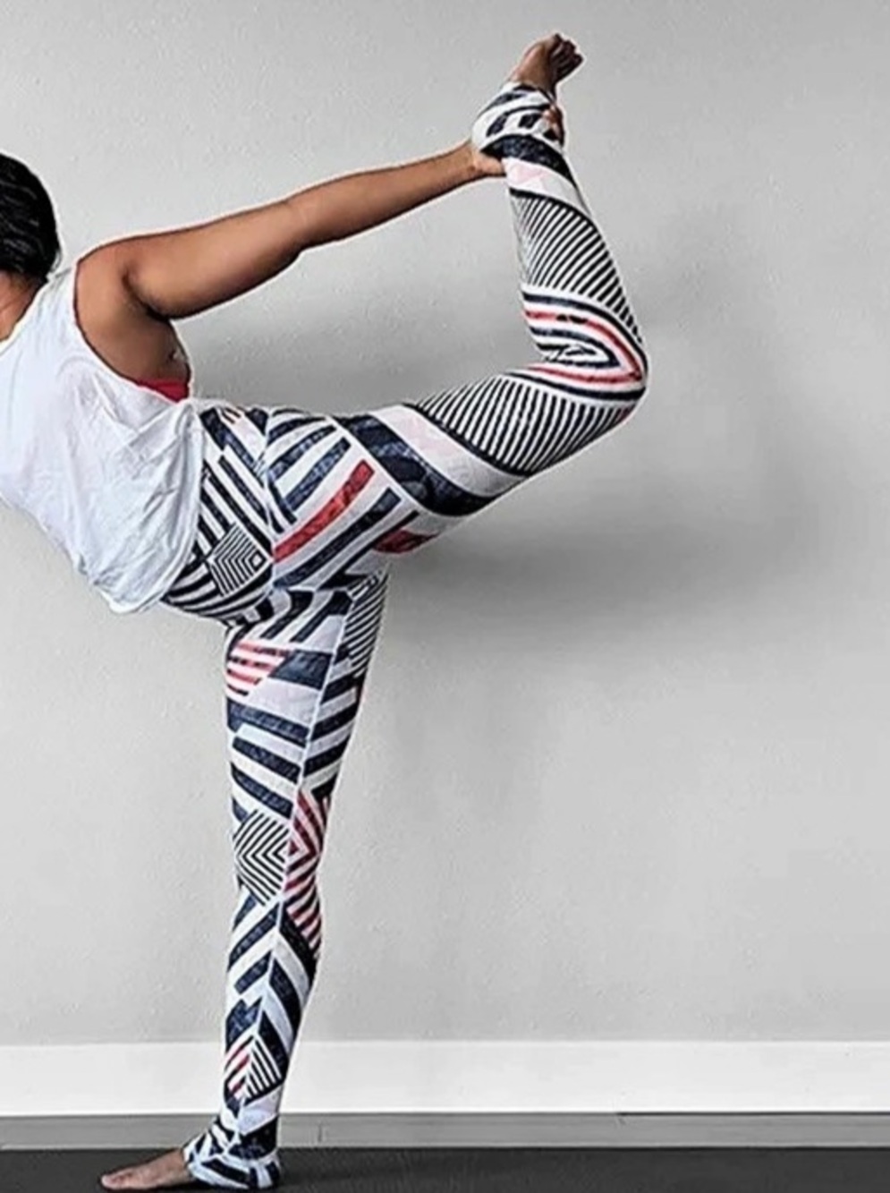 niyama sol leggings Women's Geometric Leggings in White & Blue Like New